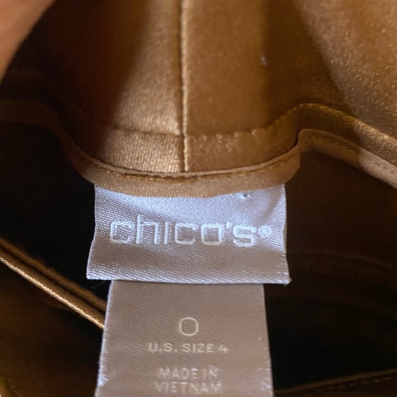 Chico’s size 0 (or size 4) Women's Brown Stylish Cargo Ankle Pants - Picture 4 of 4